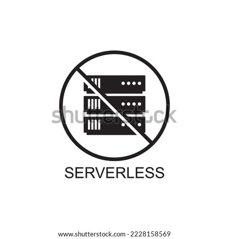 serverless icon , technology icon vector