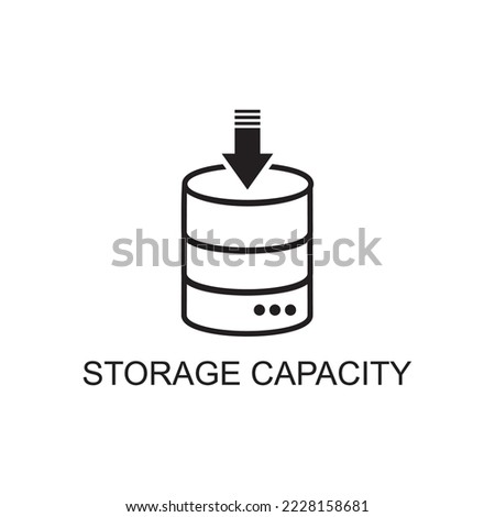 storage capacity icon , memory icon