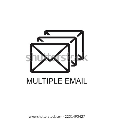 multiple email icon , message icon