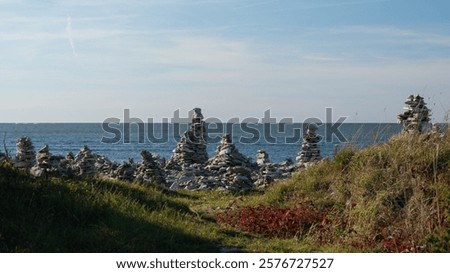 Similar – Image, Stock Photo Cairn rock formation along the trail to Annapurna Base Camp in Ghorepani Poon hill in Nepal