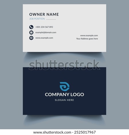 Sleek and Simple Business Card, Corporate Business Card Design.