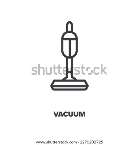 vacuum icon. Thin line vacuum, cleaner icon from cleaning collection. Outline vector isolated on white background. Editable vacuum symbol can be used web and mobile