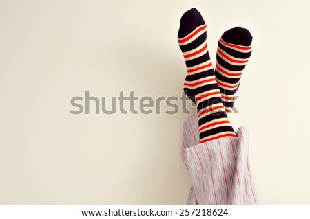 Similar – Foto Bild Ringelsocken Beine Fuß 1