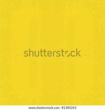 closeup of a yellow paper napkin