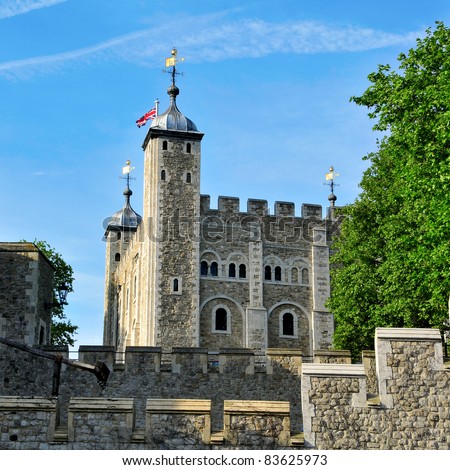 A view of White Tower in Tower of London, in London, United Kingdom