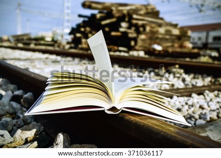 Similar – Image, Stock Photo read stories Wanderlust