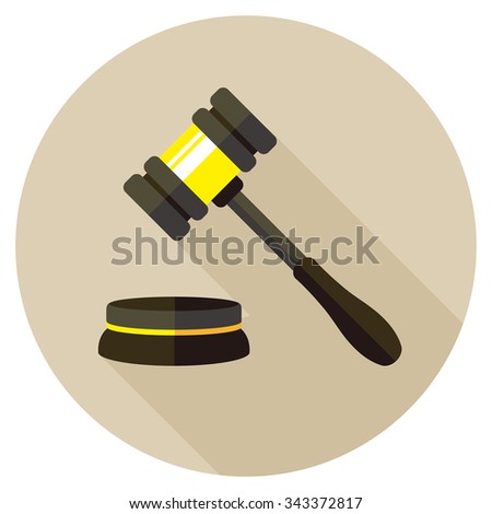 vector judge gavel / auction, court / flat style / iron grey, black