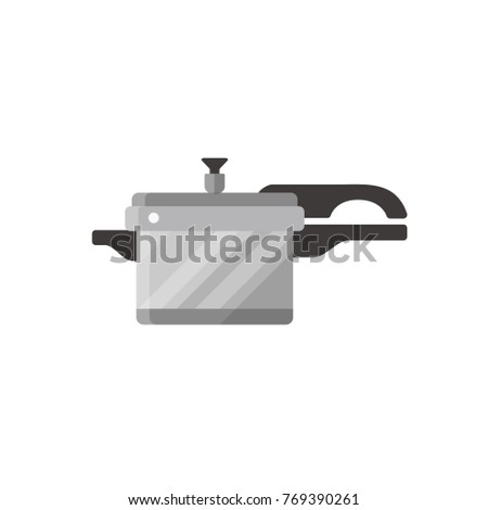vector handle pressure cooker / flat, isolated, sign and icon template 