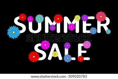 Summer sale flower banner