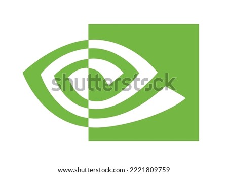 green eye Nvidia logo icon vector template