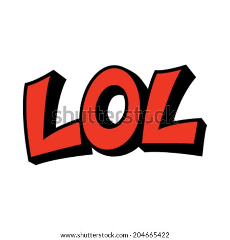 LOL fun vector lettering - stock vector