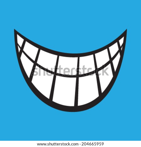 Smile cartoon vector icon