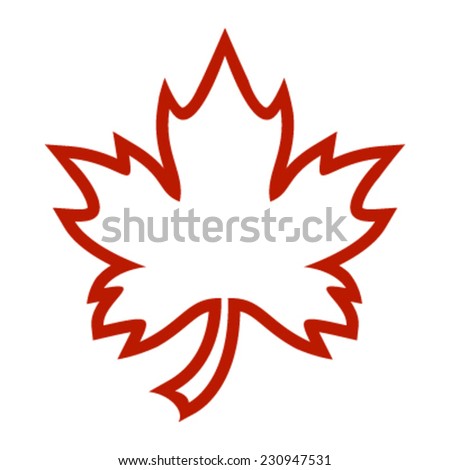 Stylized Autumn Maple Leaf Foliage logo icon