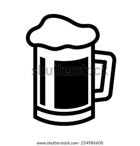 Beer Mug Vector Icon  254986600 Shutterstock