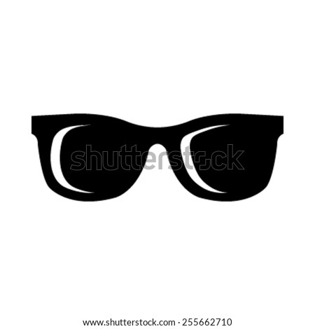Cool Black Cartoon Sunglasses Eye Frames vector icon Stock foto © 