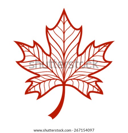 Stylized Autumn Maple Leaf Foliage logo icon