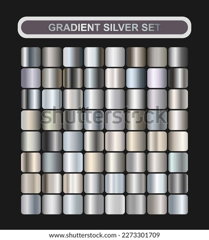 silver gradient set with various color variations.