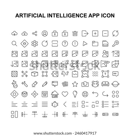 simple and cool artificial intelligence app icon design