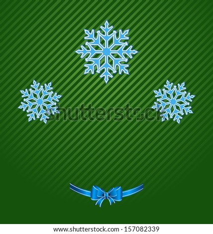 Illustration Christmas holiday background with snowflakes - raster