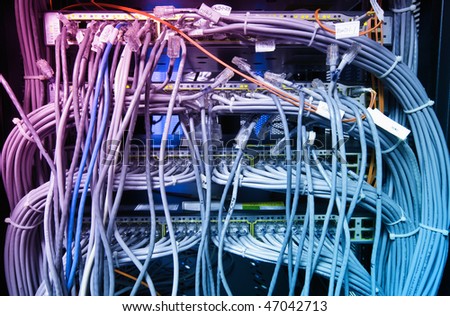 The network cable in the service room
