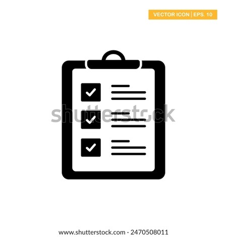 Clipboard glyph icon vector design illustration