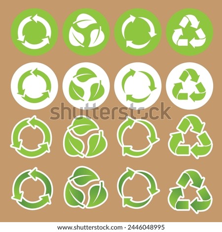 recycle reuse reduce Logo design for decorate Earth Day Enviralment