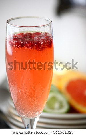 Similar – Image, Stock Photo Champagne cocktail with pomegranate