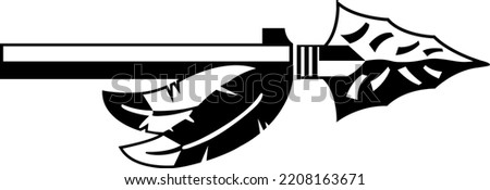 Arrowhead Spartan Indian Spear Clipart - Vector Illustration