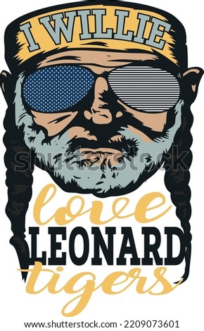 I willie Love Leonard Tigers - Vector Illustration