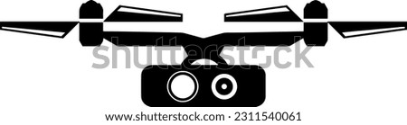 Smart Drone Aerial Camera Pro (Editable) - Vector Illustration