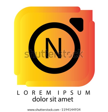 N logo. N letter design  vector Stok fotoğraf © 