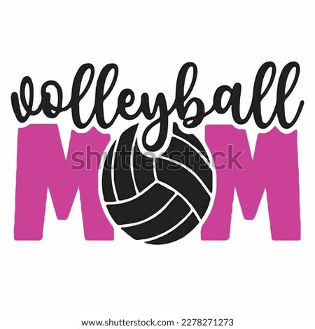 vector logo design of volleyball MOM for etsy, ebay and amazon