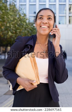 business woman making a phone call