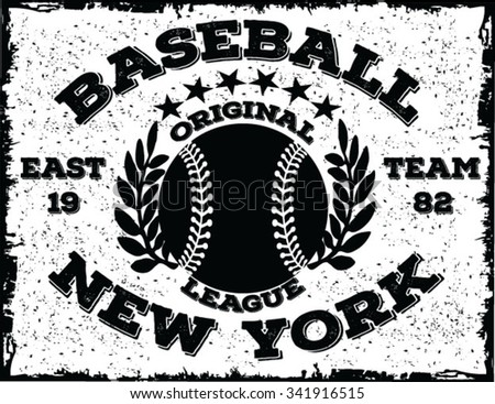 New York Baseball vector print and varsity. For t-shirt or other uses in vector.