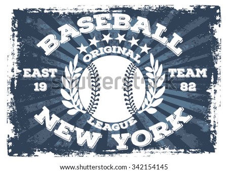 New York Baseball vector print and varsity. For t-shirt or other uses in vector.