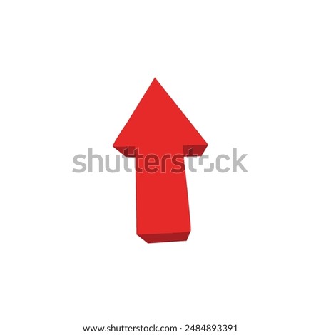 Vector illustration of arrow pointing down