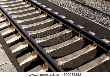 Train rails. Urban background and texture