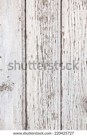 Old white wooden planks surface background. Vertical shot