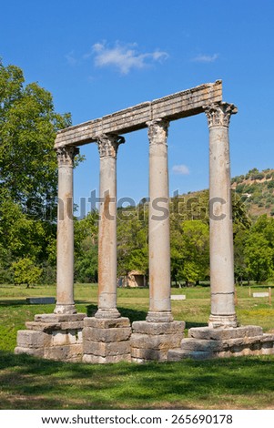 Ancient Roman Temple of Apollo in Riez, Alpes de Haute Provence, France