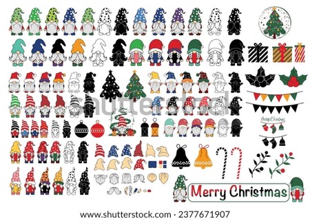 Christmas, Happy Christmas bundle, Santa Claus Winter, Holidays, Bundle Layered Item, Clipart, Cricut, Digital Vector Cut Files