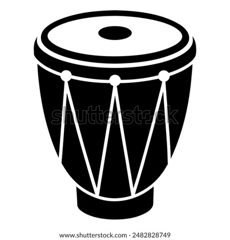 African hand drum silhouette Vector Art Illustration, djembe drum in vector icon, CNC, Wood, Vinyl, Cricut, Laser engraving File
