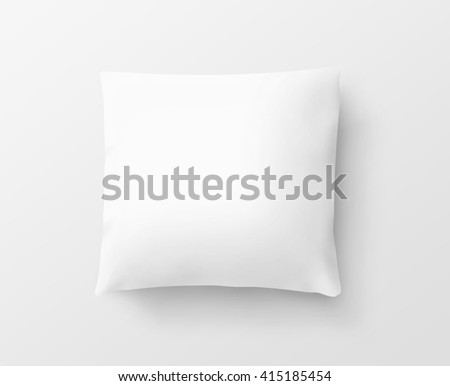 Blank white pillow case design mockup, isolated, clipping path,3d illustration. Clear pillowslip cover mock up template. Bed cotton shell ready for texture, pattern. Clean  empty sham. 商業照片 © 