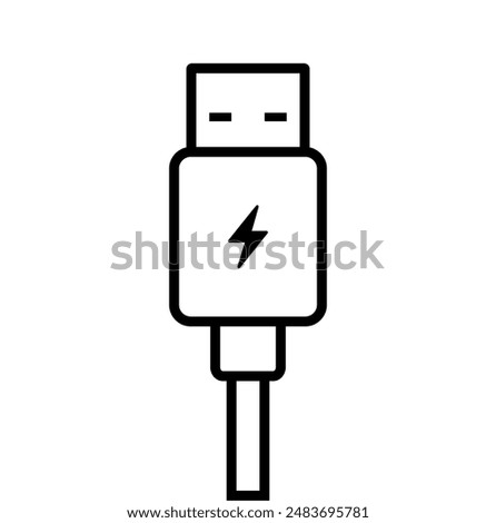 USB plug cable icon technology, connecting device sign,vector illustration