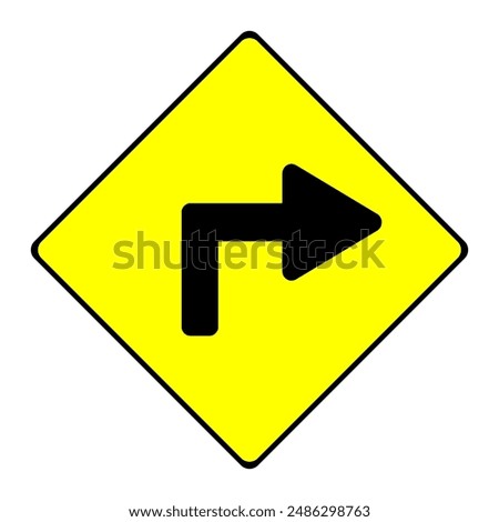 vector icon Traffic sign turn right