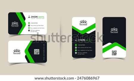 Modern creative professional business card template design.