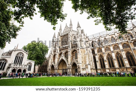 LONDON - SEPTEMBER 20: The Westminster Abbey and Westminster Abbey Choir School, September 20, 2013.