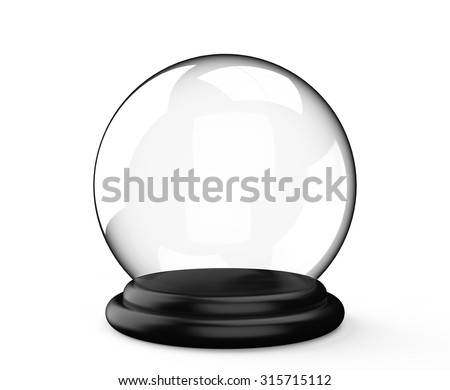 Magic crystal ball isolated on a white background