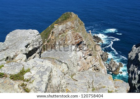Cape point nature reserve from above. South Africa