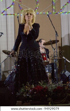 MOSCOW - DECEMBER 26: Russian Singer Irina Allegrova on New Year performance in culture center \