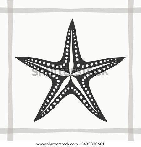 Starfish Silhouette, Starfish Icon Graphic, Starfish EPS Silhouette, Starfish Icon EPS Graphic, Icon, Vector, Cricut